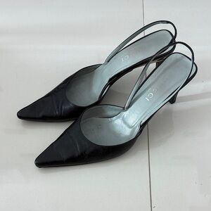 Gucci Black Slingback Heels 39